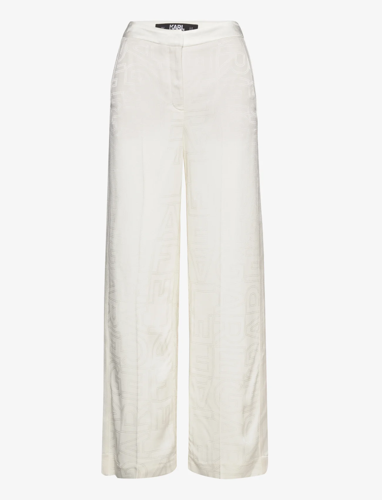 Karl Lagerfeld - logo tailored pants - vakarėlių drabužiai išparduotuvių kainomis - off white - 0