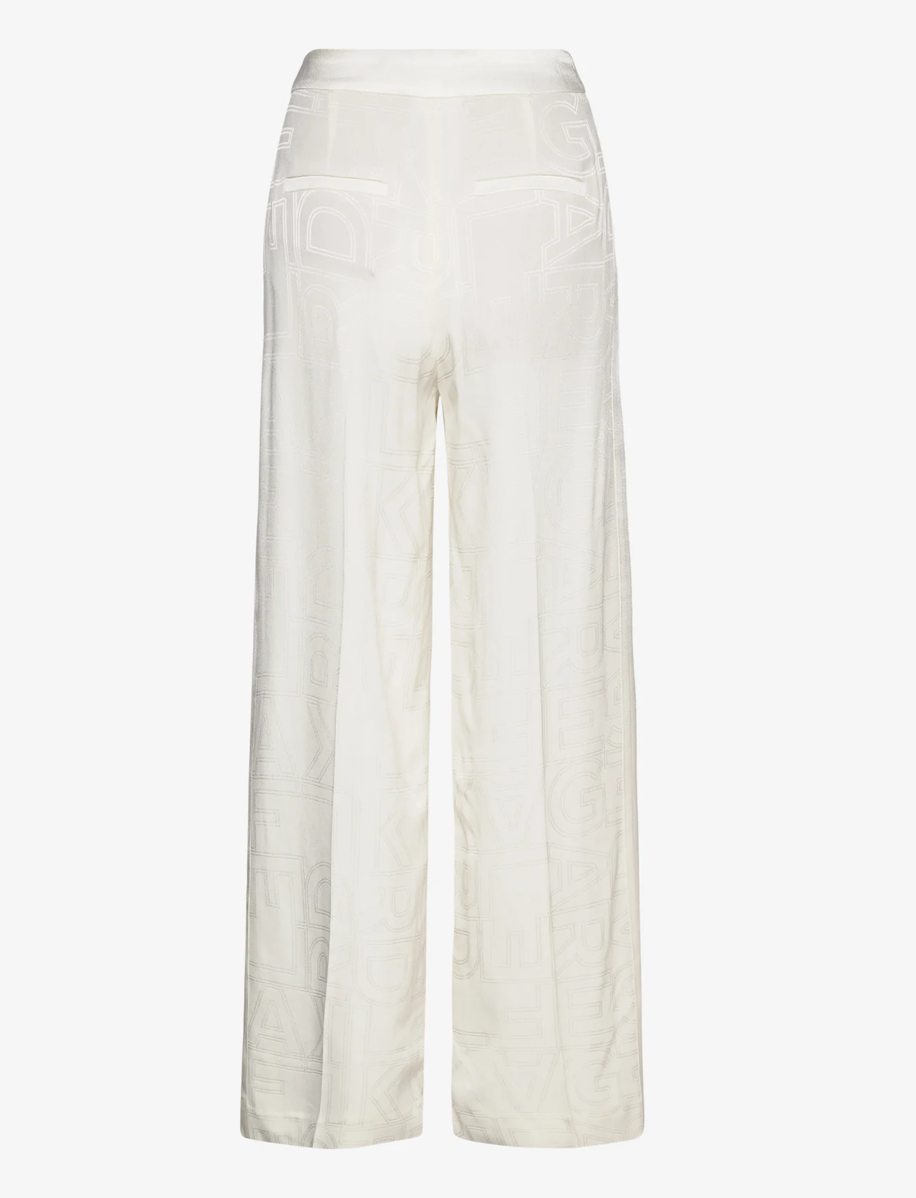 Karl Lagerfeld - logo tailored pants - vakarėlių drabužiai išparduotuvių kainomis - off white - 1