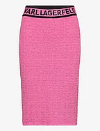 boucle knit skirt - CABARET PINK