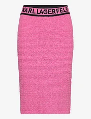 Karl Lagerfeld - boucle knit skirt - strikkede nederdele - cabaret pink - 0