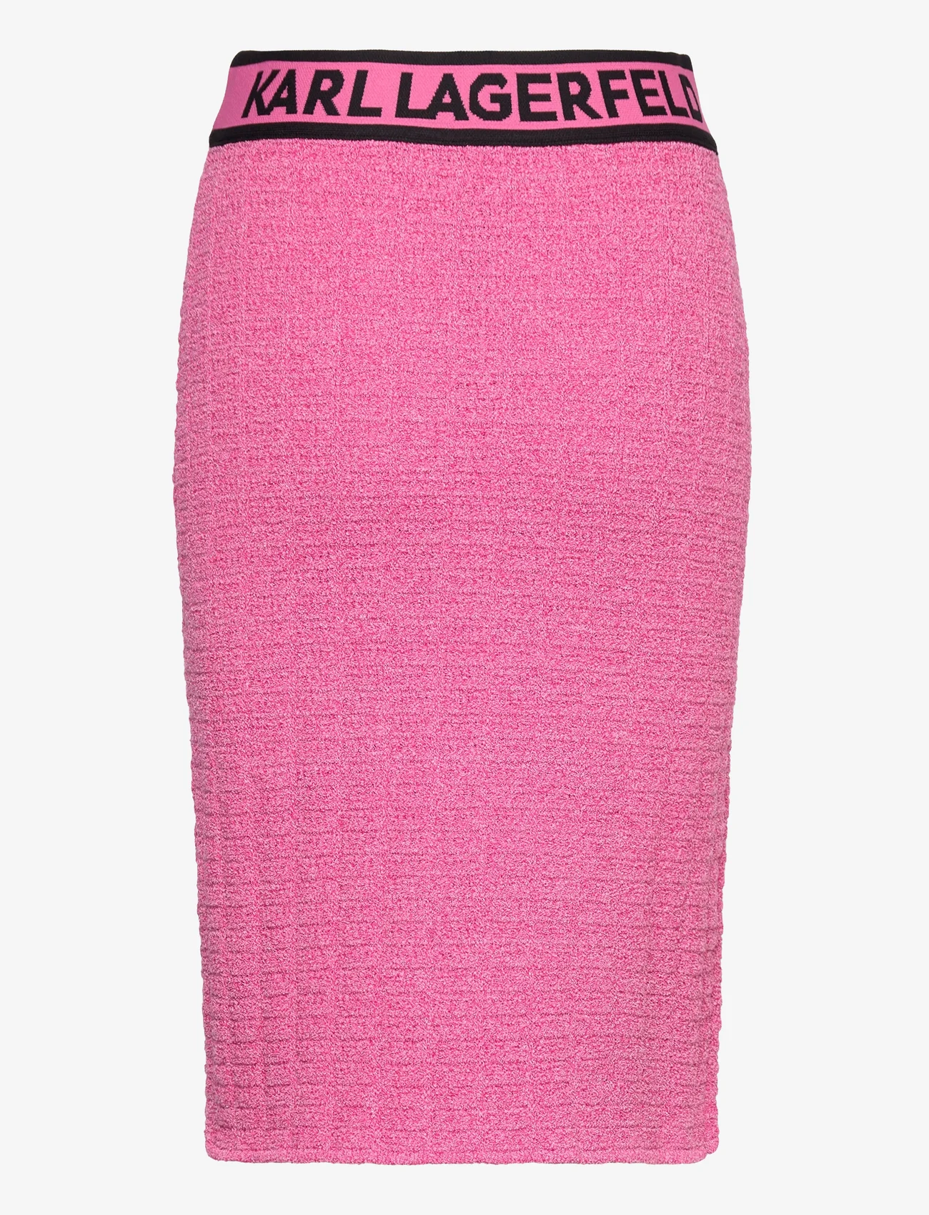 Karl Lagerfeld - boucle knit skirt - strikkede nederdele - cabaret pink - 1