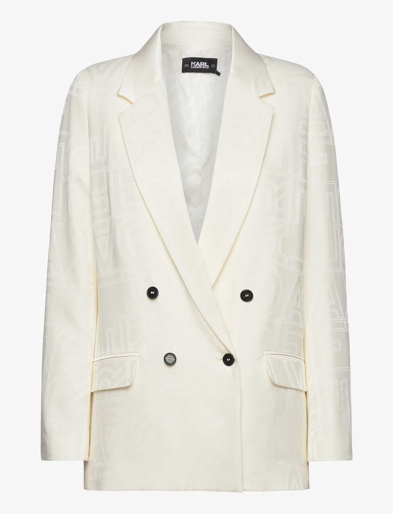 Karl Lagerfeld - logo tailored blazer - ballīšu apģērbs par outlet cenām - off white - 0