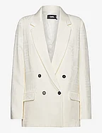 logo tailored blazer - OFF WHITE