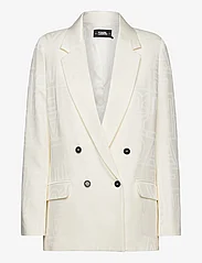 Karl Lagerfeld - logo tailored blazer - vakarėlių drabužiai išparduotuvių kainomis - off white - 0