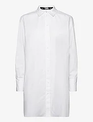 Karl Lagerfeld - signature tunic shirt - pitkähihaiset paidat - white - 0