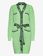 feminine boucle cardigan - BRIGHT GREEN
