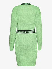 Karl Lagerfeld - feminine boucle cardigan - neuletakit - bright green - 1
