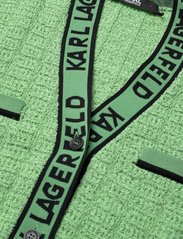 Karl Lagerfeld - feminine boucle cardigan - neuletakit - bright green - 2