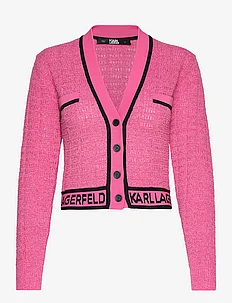 cropped boucle cardigan, Karl Lagerfeld