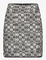 Karl Lagerfeld - check boucle skirt - korta kjolar - black/white boucle - 0