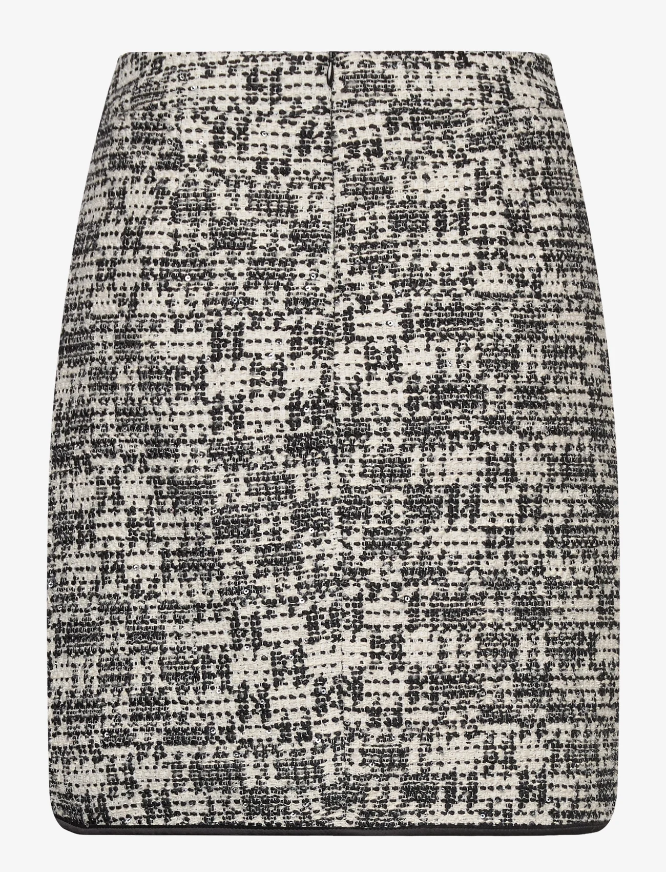 Karl Lagerfeld - check boucle skirt - korte skjørt - black/white boucle - 1