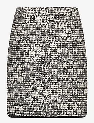 Karl Lagerfeld - check boucle skirt - korta kjolar - black/white boucle - 1