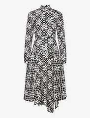 Karl Lagerfeld - check silk dress - vakarėlių drabužiai išparduotuvių kainomis - black/white monogram check - 0