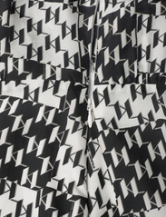 Karl Lagerfeld - check silk dress - festkläder till outletpriser - black/white monogram check - 3