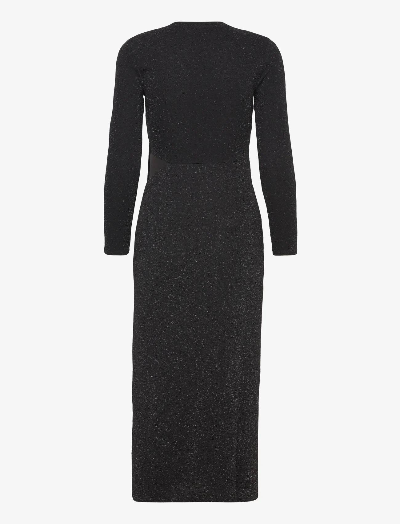 Karl Lagerfeld - lslv lurex jersey dress - party wear at outlet prices - black lurex - 1