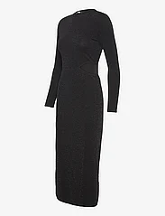 Karl Lagerfeld - lslv lurex jersey dress - party wear at outlet prices - black lurex - 3