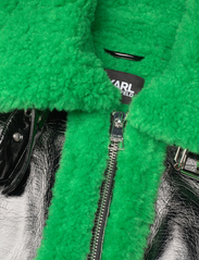 Karl Lagerfeld - faux fur shearling aviator - forårsjakker - kelly green/black - 2