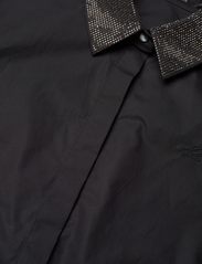 Karl Lagerfeld - rhinestone cropped shirt - krekli ar garām piedurknēm - black - 2