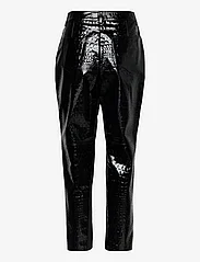 Karl Lagerfeld - faux croc patent leather pants - leather trousers - black - 1