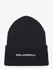 Karl Lagerfeld - k/essential beanie - adītas cepures - black - 0