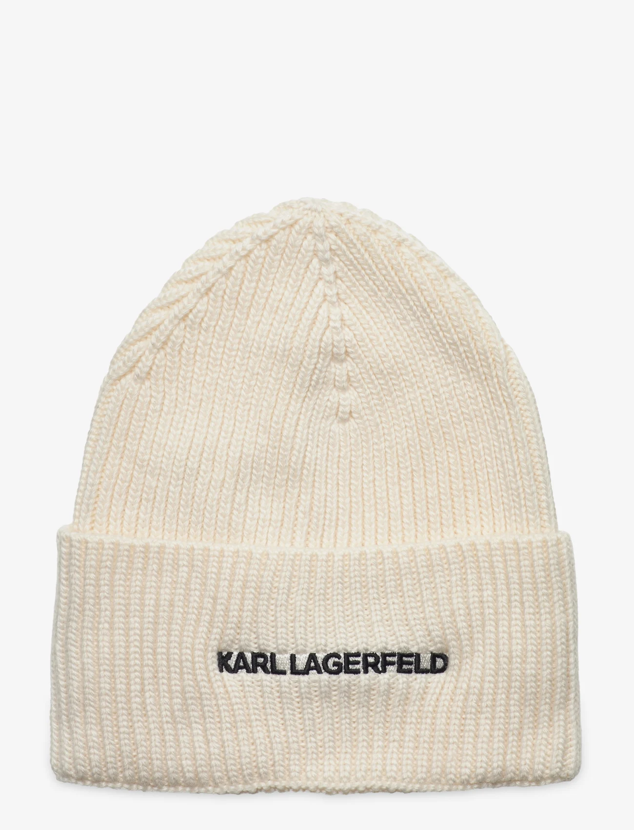 Karl Lagerfeld - k/essential beanie - adītas cepures - pristine - 0