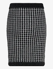 Karl Lagerfeld - boucle knit skirt - strikkede skjørt - black/silver - 1