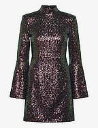 sequin mini dress - MULTI SEQUIN