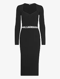 lslv logo knit dress, Karl Lagerfeld