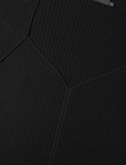 Karl Lagerfeld - lslv logo knit dress - midikjoler - black - 2