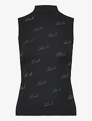 Karl Lagerfeld - sleevless rhinestone top - hihattomat topit - black - 0