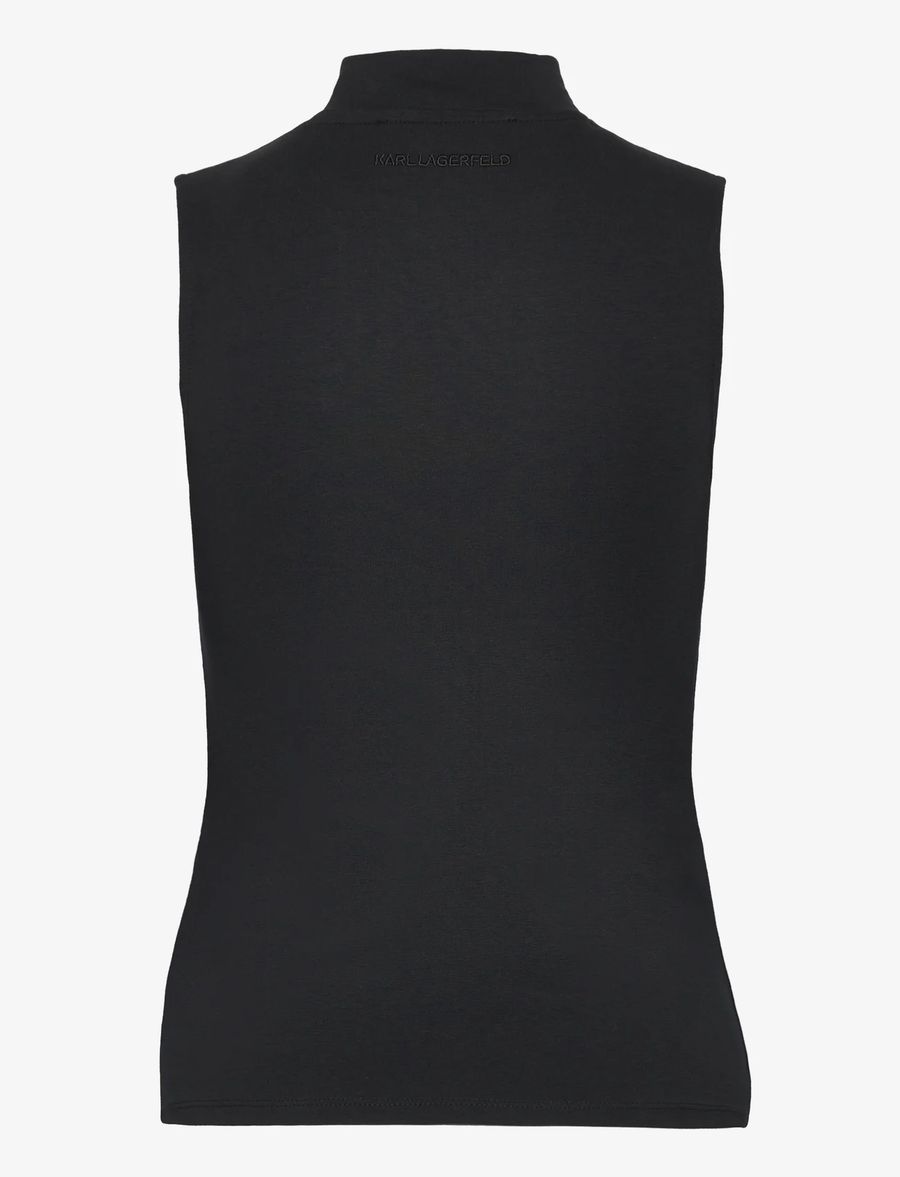 Karl Lagerfeld - sleevless rhinestone top - t-shirts & topper - black - 1