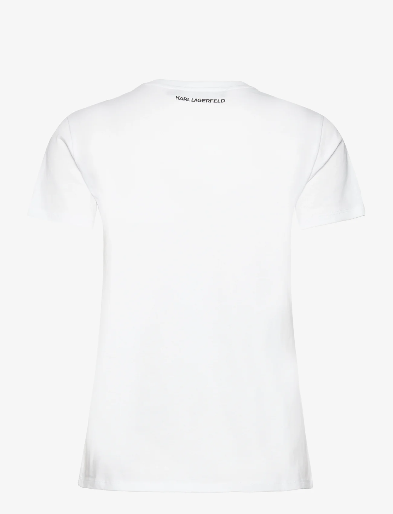 Karl Lagerfeld - boucle profile t-shirt - marškinėliai - white - 1