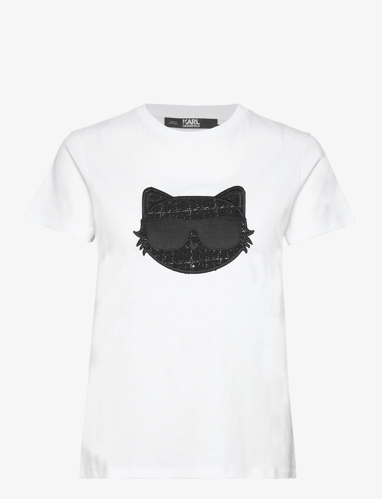 Karl Lagerfeld - boucle choupette t-shirt - marškinėliai - white - 0