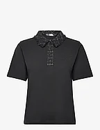 boucle polo t-shirt - BLACK