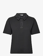 Karl Lagerfeld - boucle polo t-shirt - pikéer - black - 0