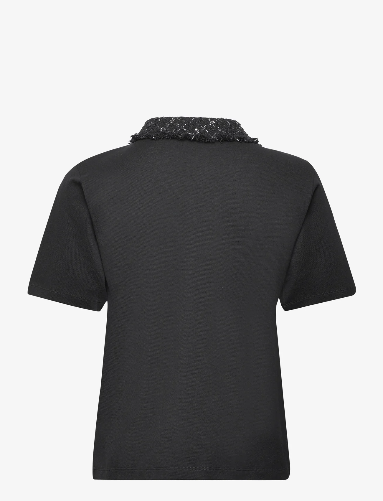 Karl Lagerfeld - boucle polo t-shirt - t-shirts & topper - black - 1