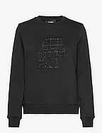 boucle profile sweatshirt - BLACK