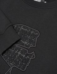 Karl Lagerfeld - boucle profile sweatshirt - hoodies - black - 2