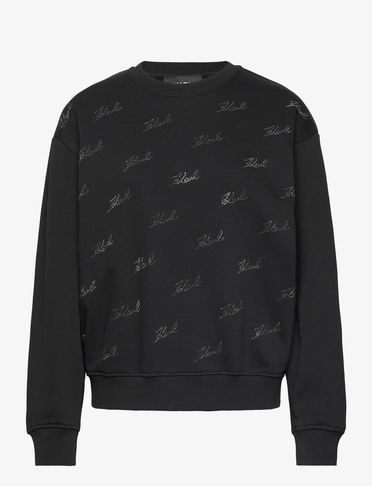 Karl Lagerfeld - rhinestone karl sweatshirt - hupparit - black - 0