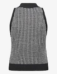 Karl Lagerfeld - sleeveless boucle knit top - strikkevester - black/silver - 1