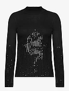 lslv mockneck knit - BLACK