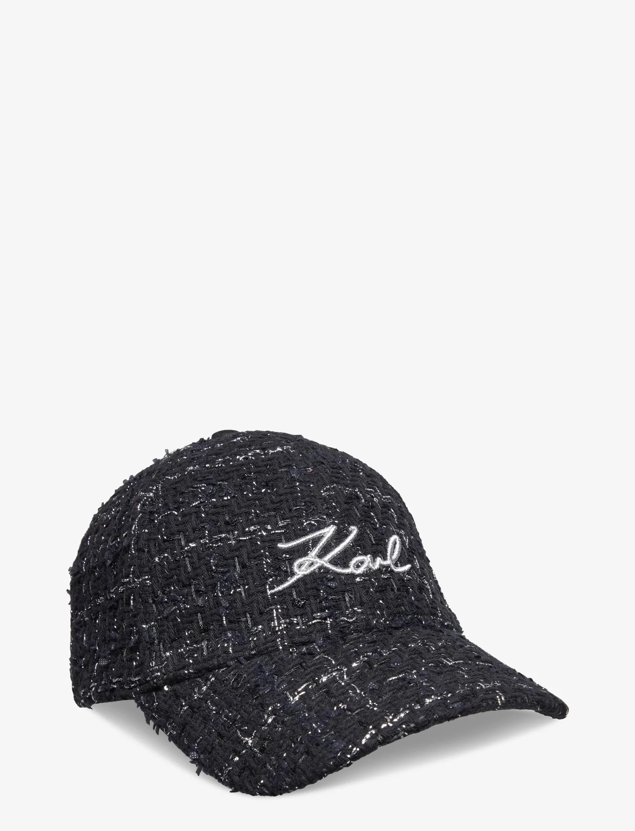 Karl Lagerfeld - k/signature boucle cap - kepurės su snapeliu - black - 0