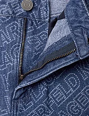 Karl Lagerfeld - kl punched denim pants - džinsa bikses ar platām starām - mid blue denim - 3