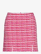 boucle skirt - PINK/RED BOUCLE