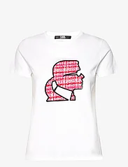 Karl Lagerfeld - boucle profile t-shirt - t-shirts - white - 0