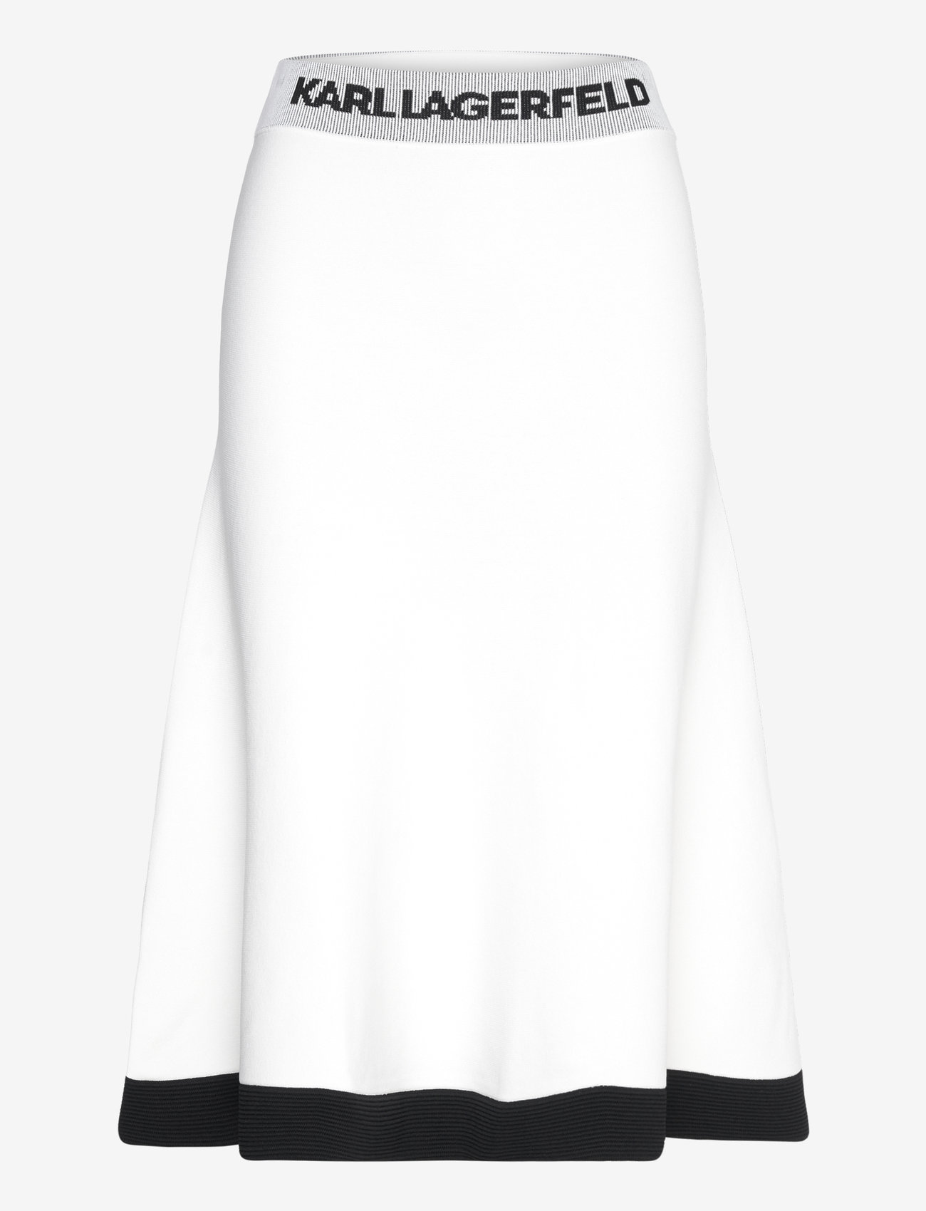 Karl Lagerfeld - FLARED KNIT SKIRT - stickade kjolar - white - 0