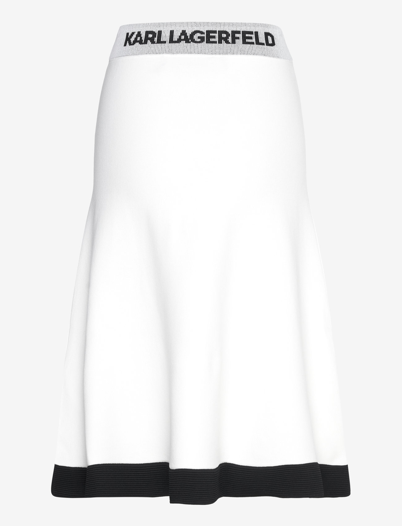 Karl Lagerfeld - FLARED KNIT SKIRT - stickade kjolar - white - 1