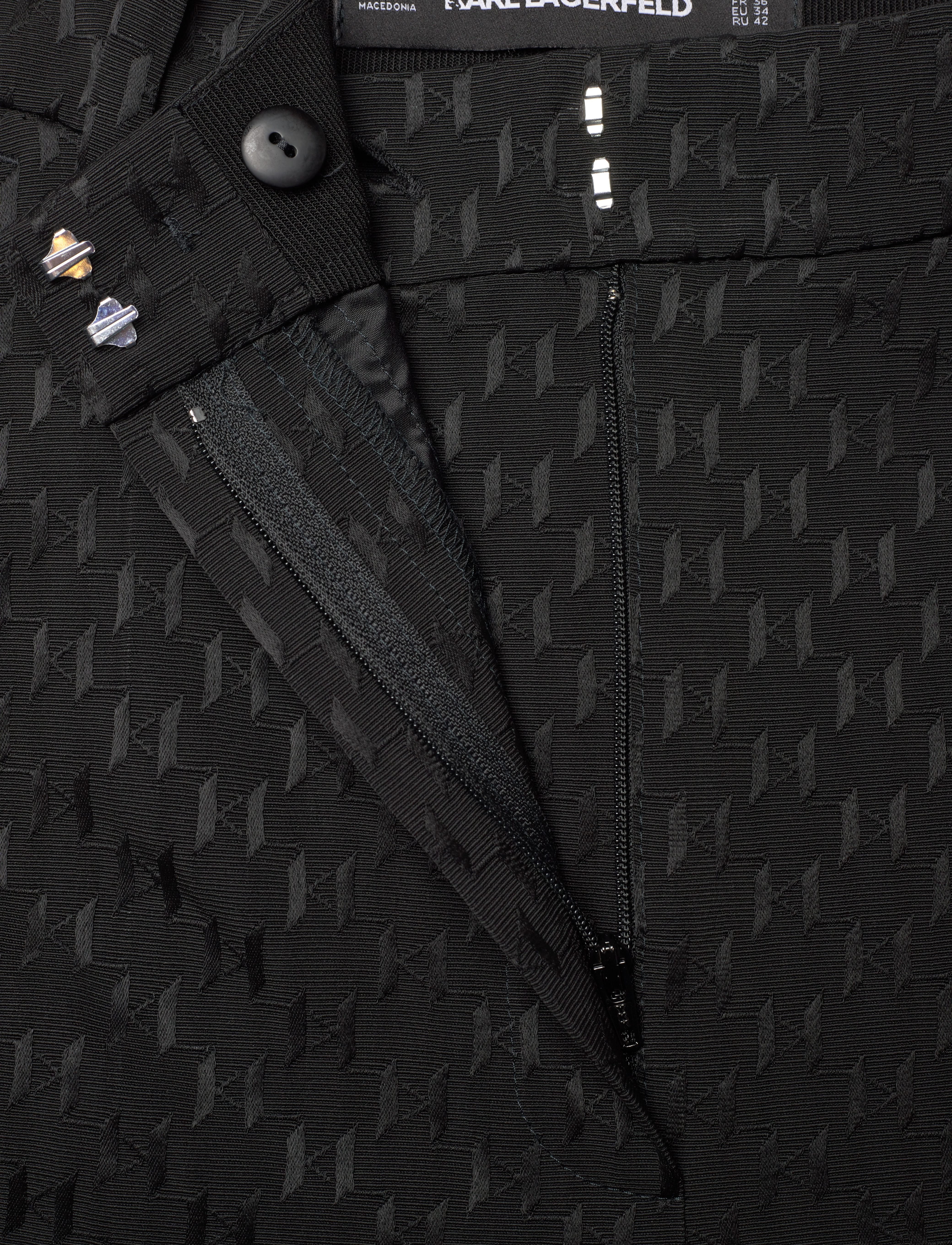 Karl Lagerfeld - MONOGRAM SUIT PANTS - formell - black - 3