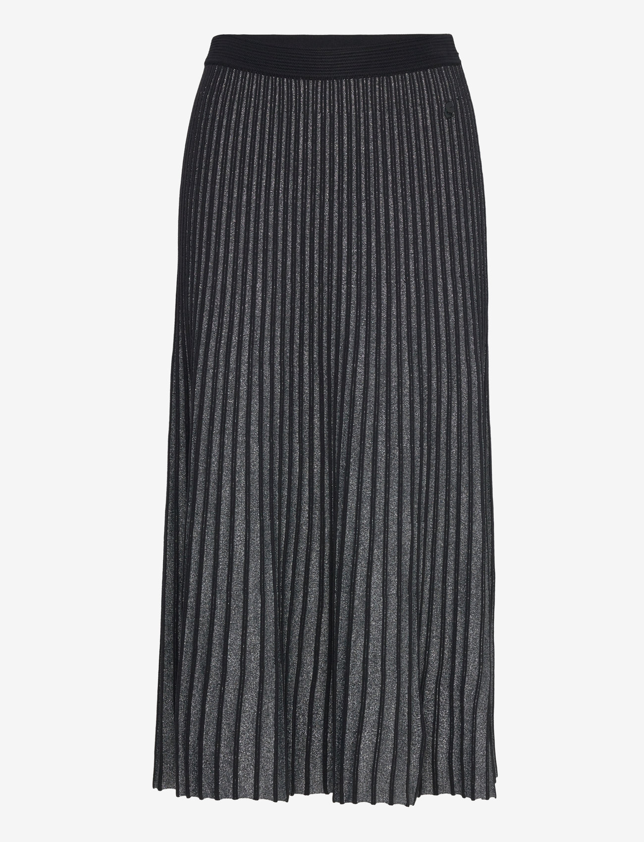 Karl Lagerfeld - PLEATED LUREX KNIT SKIRT - strickröcke - black/silver - 0