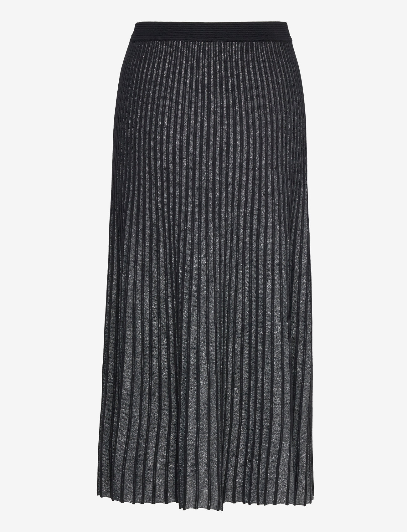 Karl Lagerfeld - PLEATED LUREX KNIT SKIRT - strickröcke - black/silver - 1